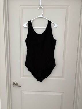 Pact Organic Cotton Bodysuit NWOT Black Sleeveless